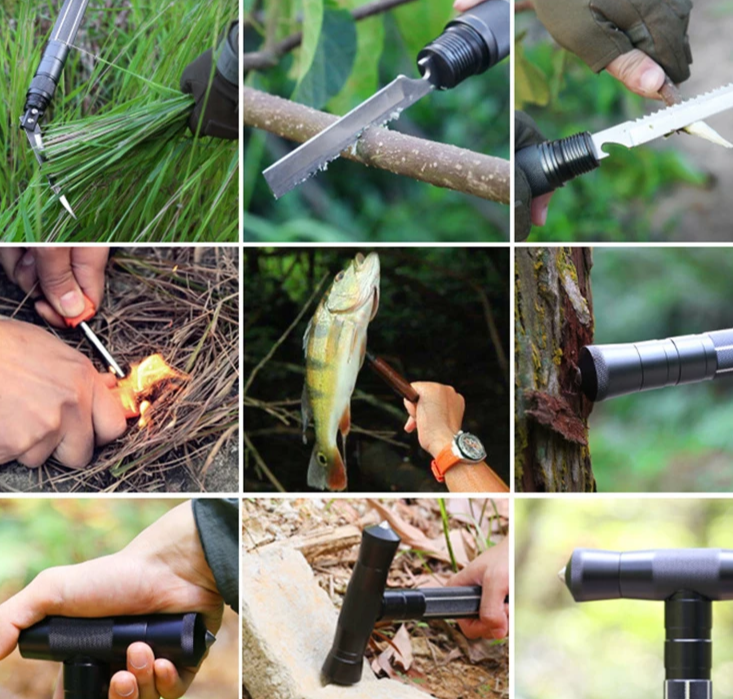 Multifunctional Survival Hiking Pole | The All-in-One Trail Companion
