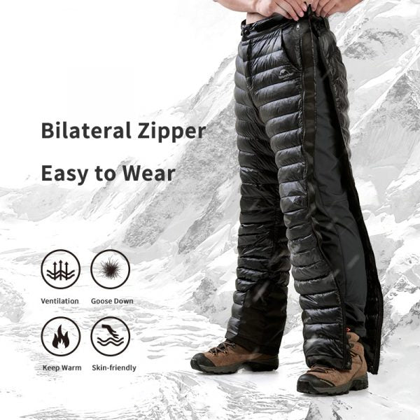 Ultra-Light Thermal Goose Down Pants | Professional Winter Camping & Hiking Trousers