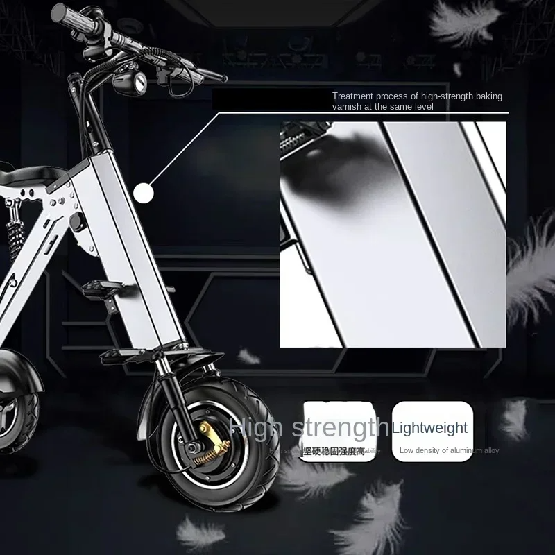 K7S Mini E-Bike | Foldable 3-Wheel Electric Scooter for Teens & Adults | 250W, 36V, 7.8Ah Electric Bike