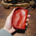 Genuine Leather Bifold Coin Purse for Men