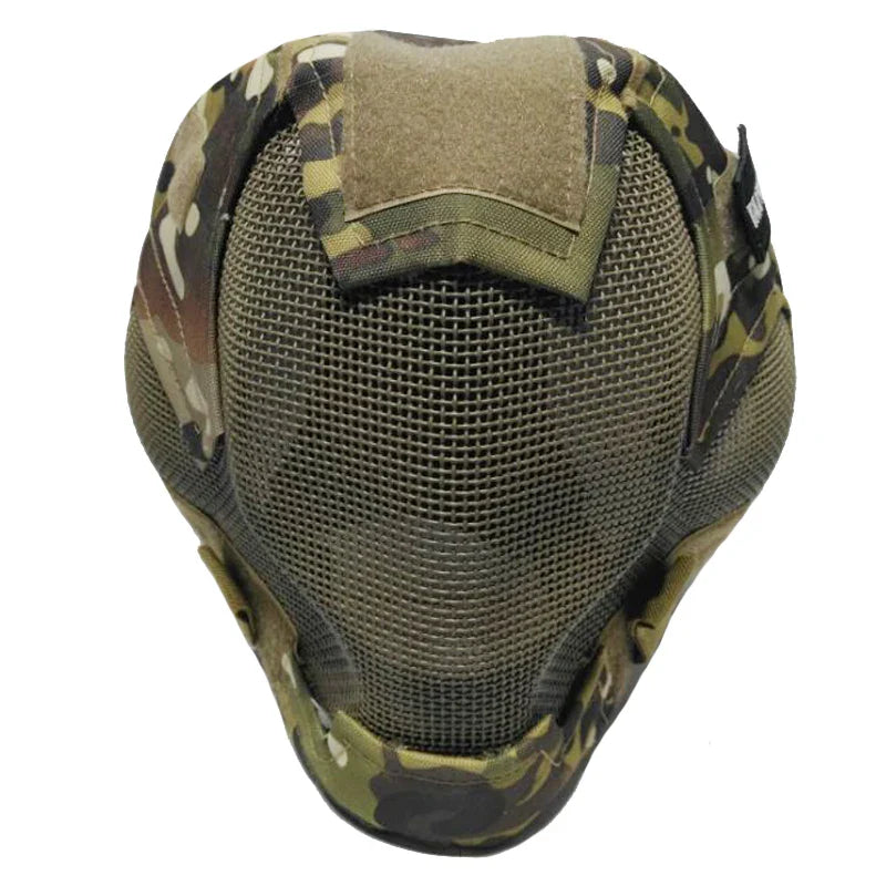 Airsoft War Game Steel Mesh V6 Protective Paintball Full Face Mask