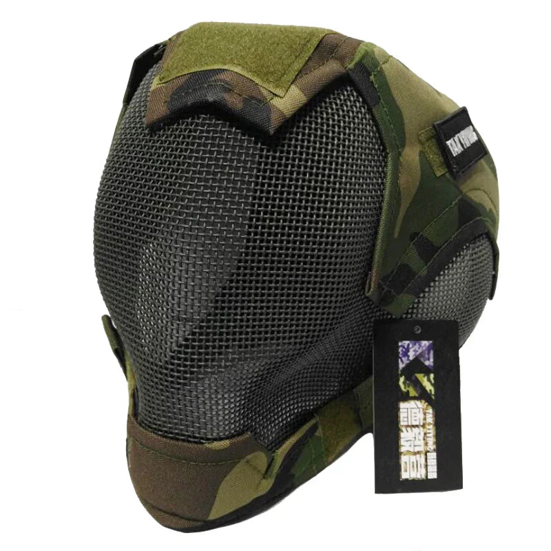 Airsoft War Game Steel Mesh V6 Protective Paintball Full Face Mask