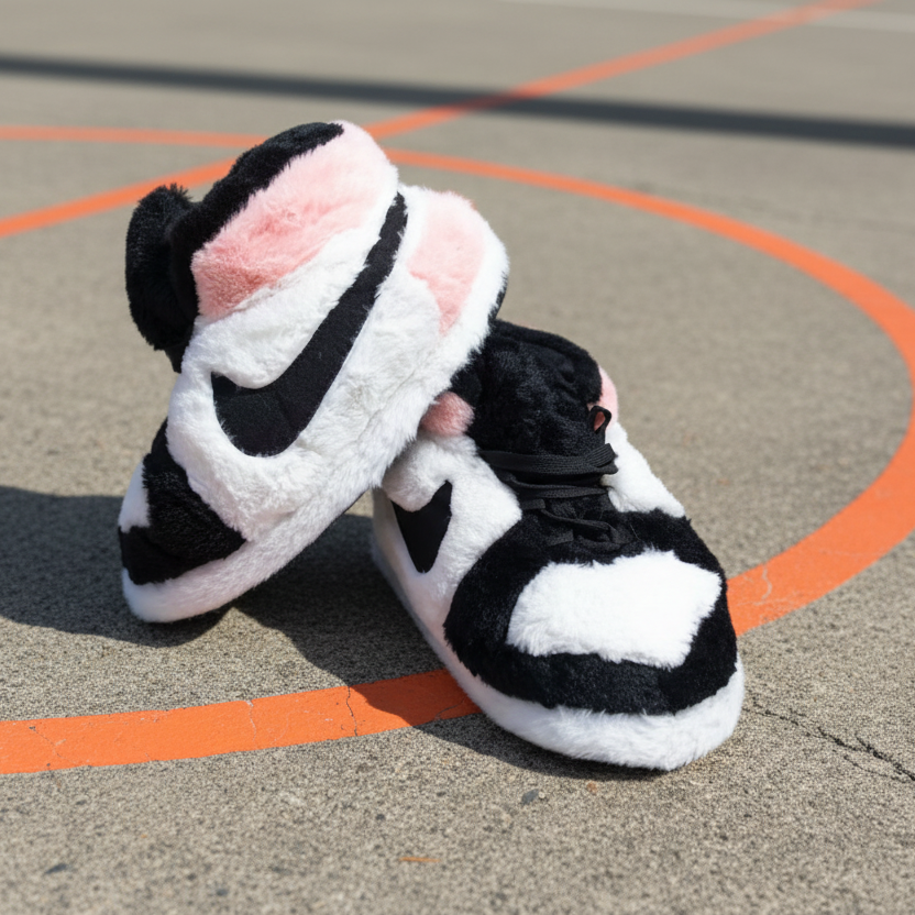 OG Baby Pink Jordan Sneaker Slippers - Best Plush Comfort Shoes