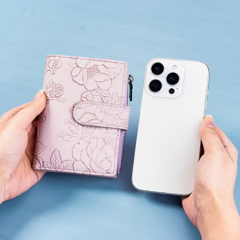 RFID PU Tri-Fold Wallet with Card Slots
