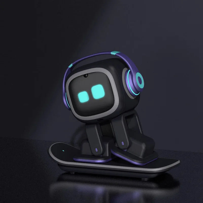 Emo AI Robot Pet Desktop Companion ChatGPT Voice Control 1000+ Expressions Face Recognition No Subscription