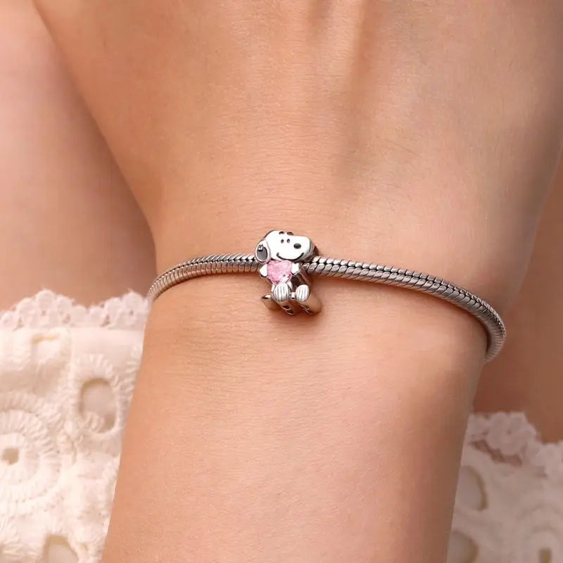 Miniso x Peanuts™ 925 Sterling Silver Snoopy Charm | Popcorn & Watermelon Edition