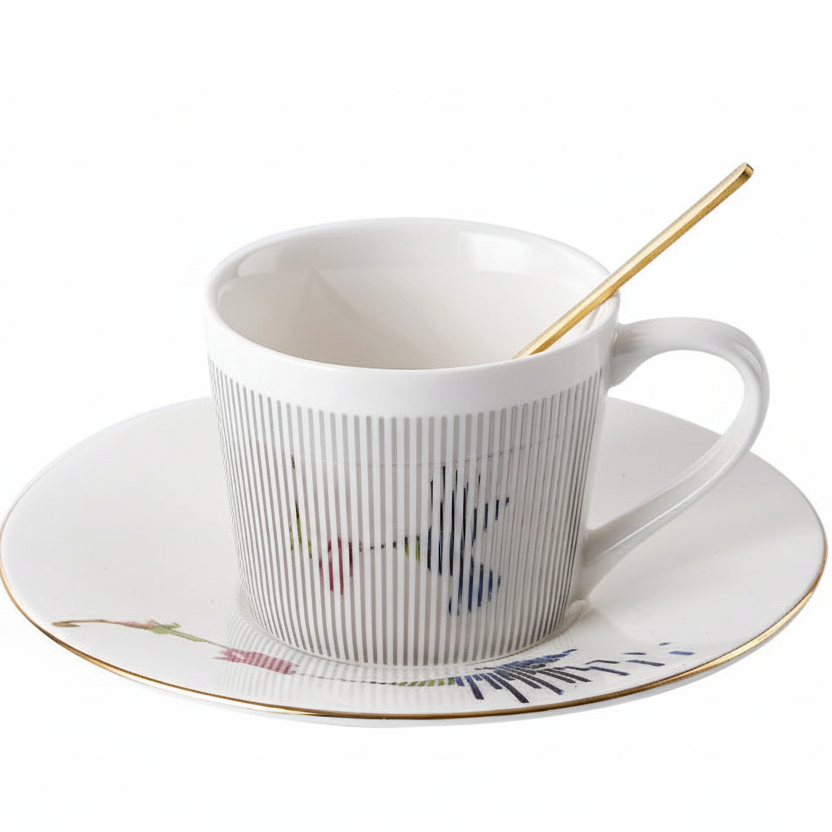 Luycho Anamorphic Mirror Reflection Cup | Creative Horse & Hummingbird Coffee & Tea Set