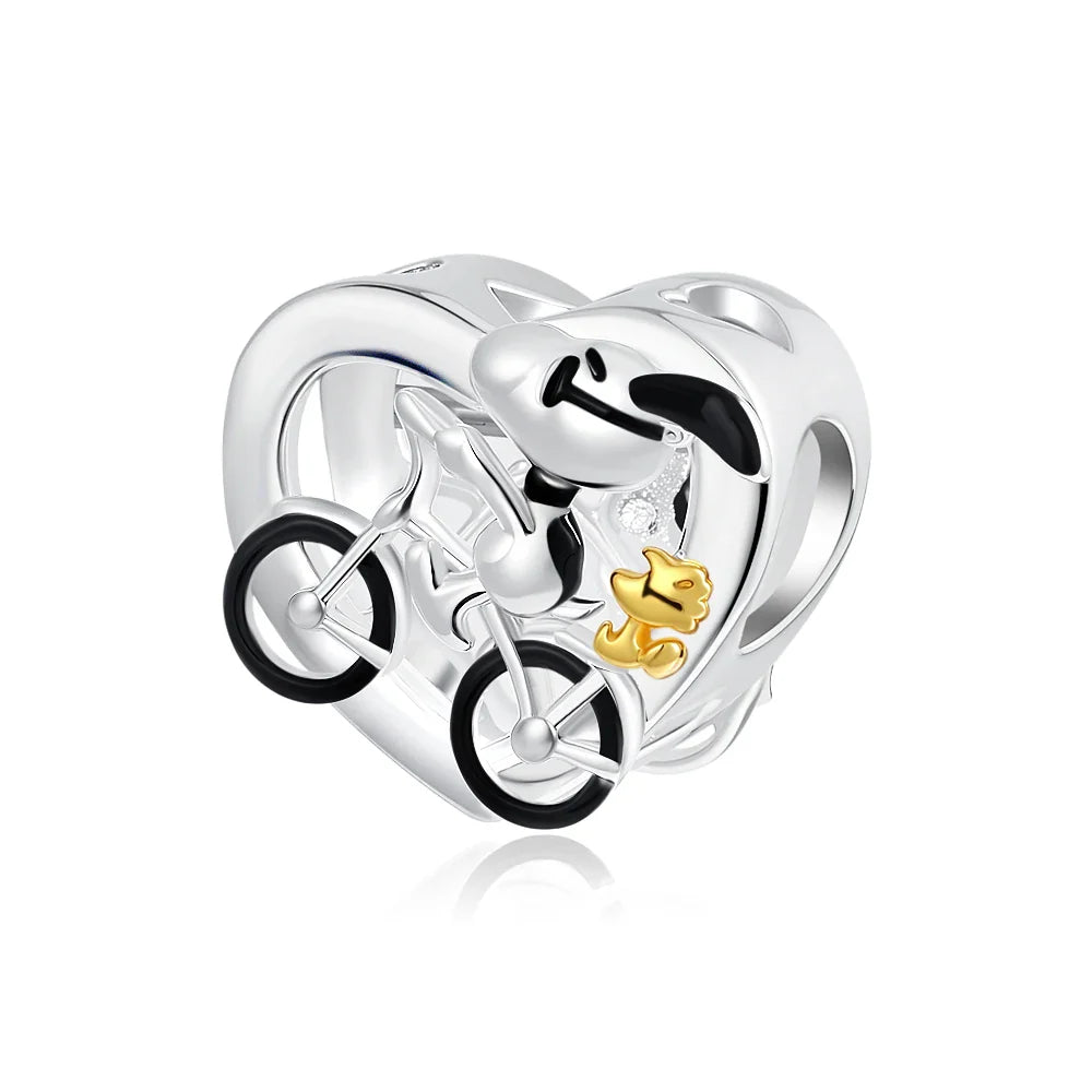 Miniso x Peanuts™ 925 Sterling Silver Snoopy Charm | Popcorn & Watermelon Edition