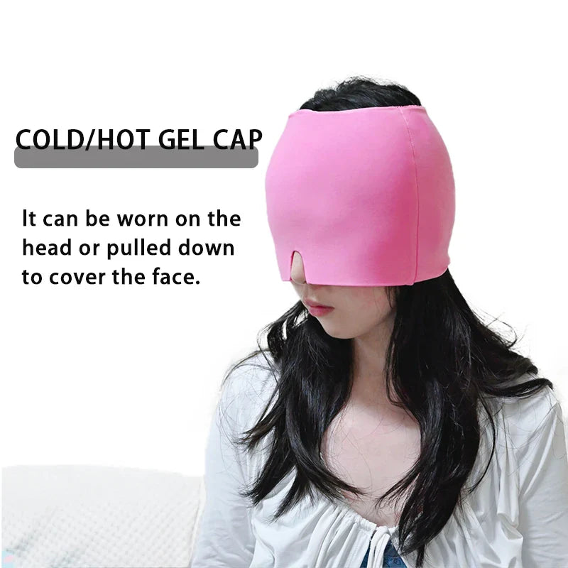 Migraine Relief Ice Cap – 360° Cold Therapy Hat with Top-Head Gel Coverage