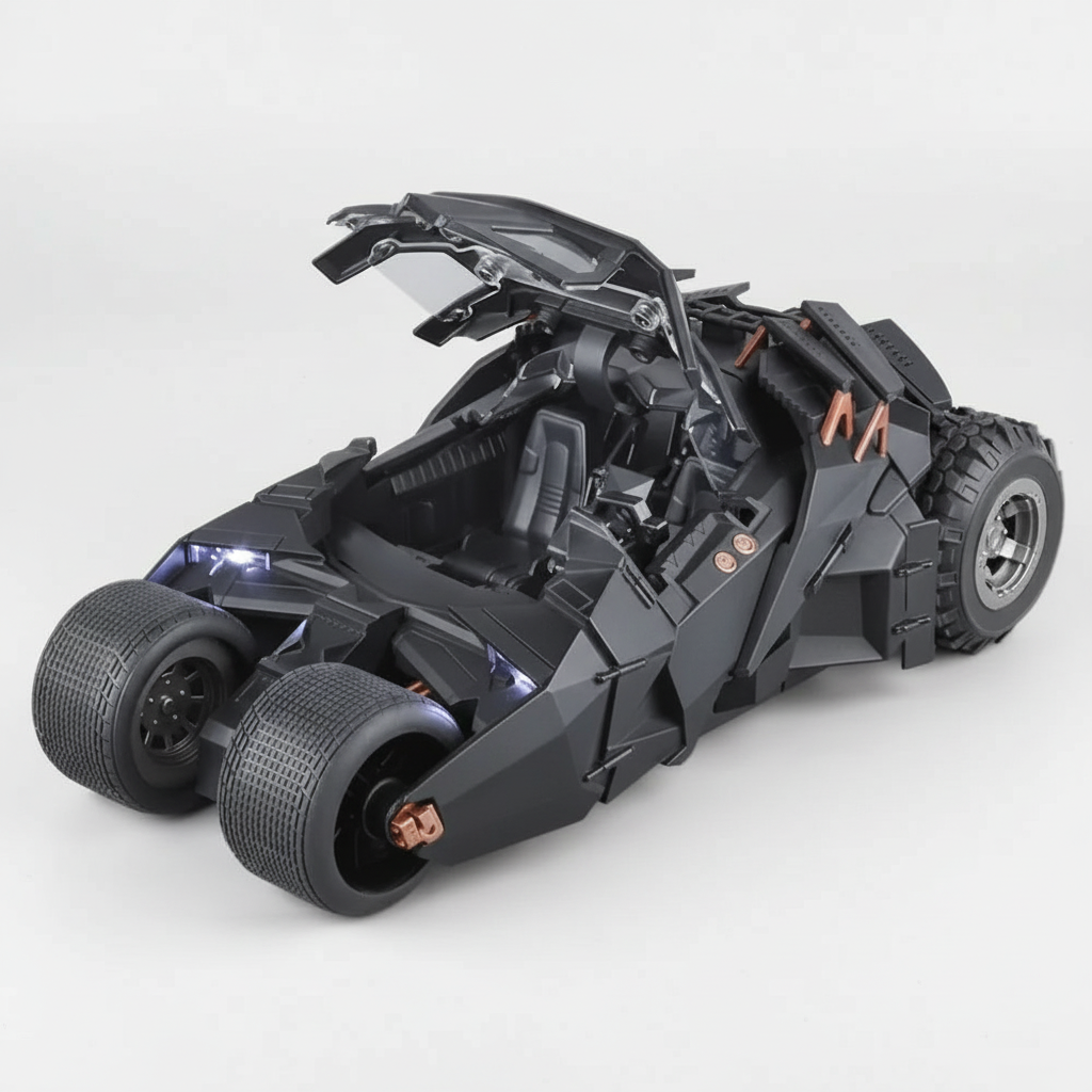 Detailed 1:18 Batmobile Model: The Dark Knight Trilogy