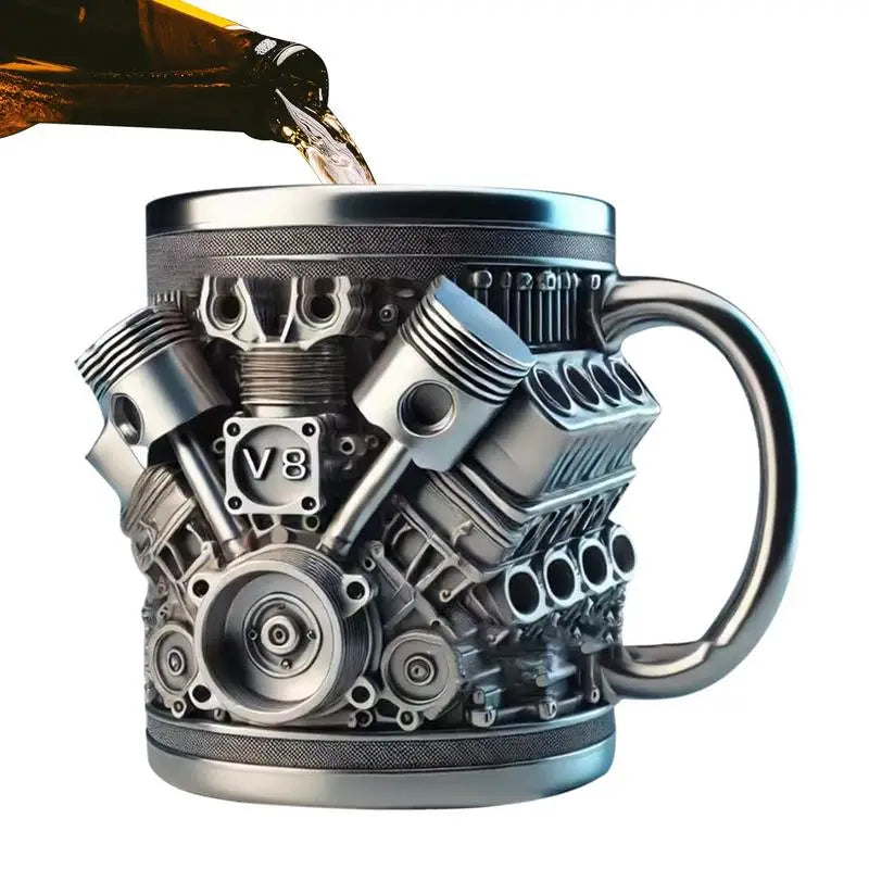V8 Engines Stainless Steel Tankard Mug