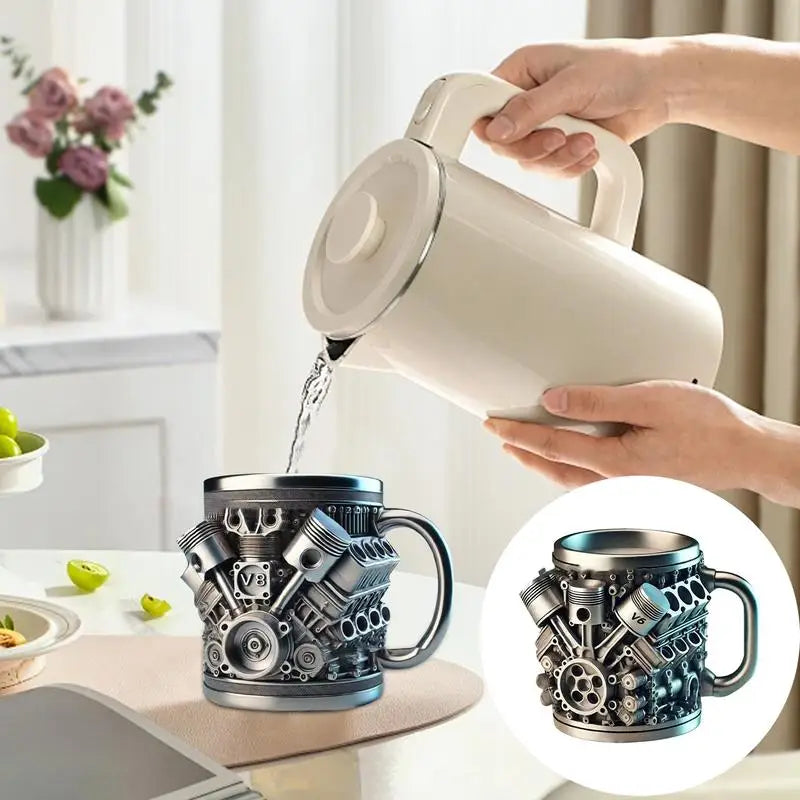 V8 Engines Stainless Steel Tankard Mug