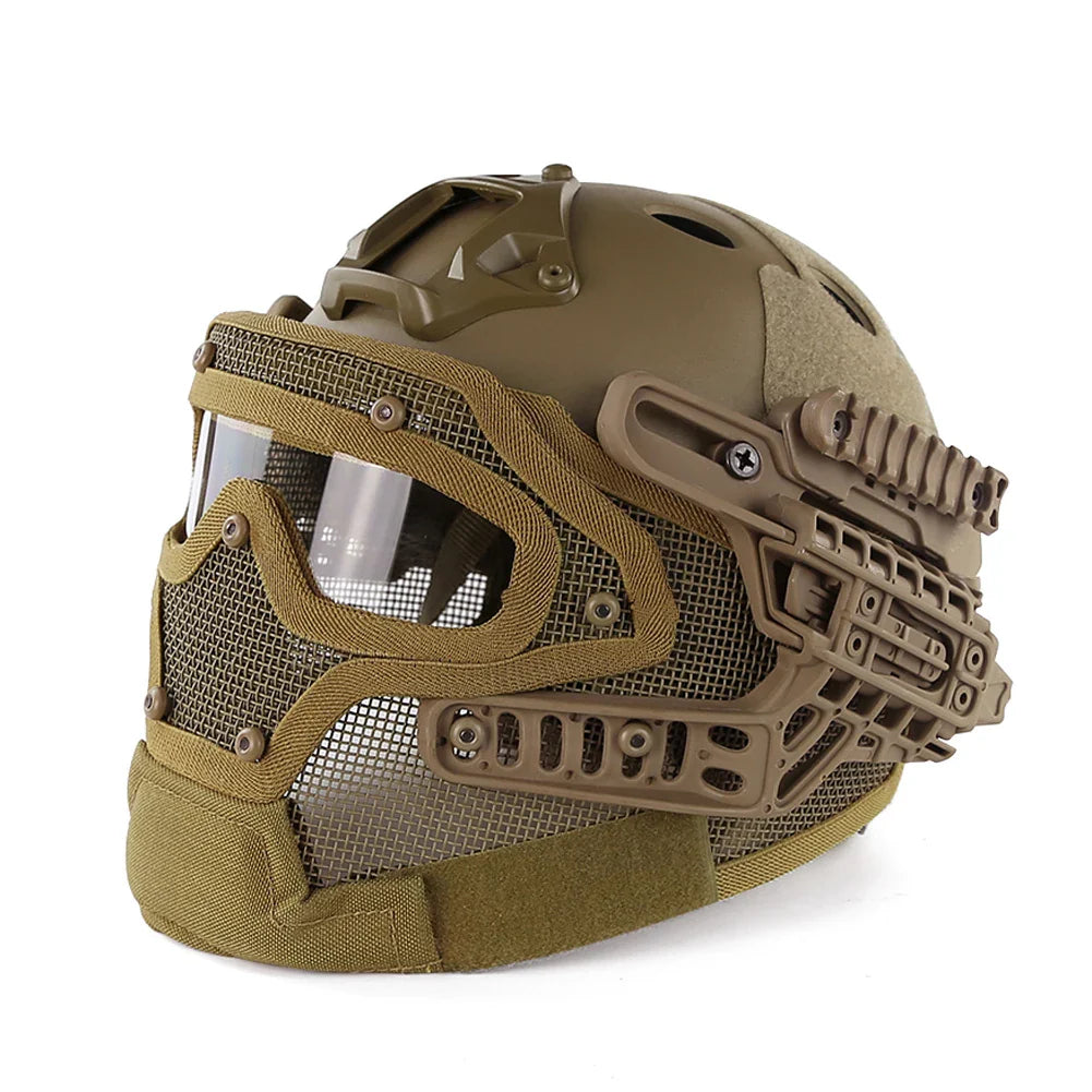 IronGuard™ Full-Protection Tactical Helmet | Integrated Steel Mesh System