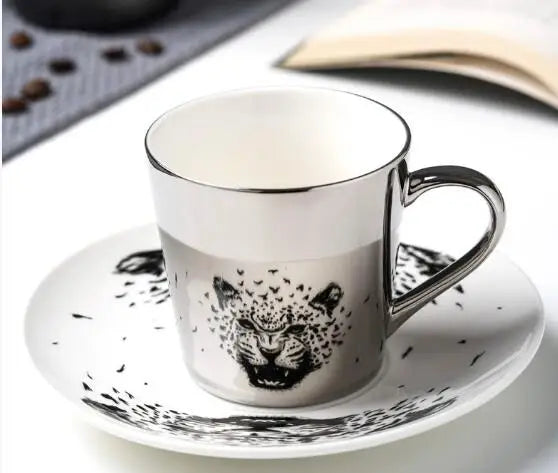 Luycho Anamorphic Mirror Reflection Cup | Creative Horse & Hummingbird Coffee & Tea Set