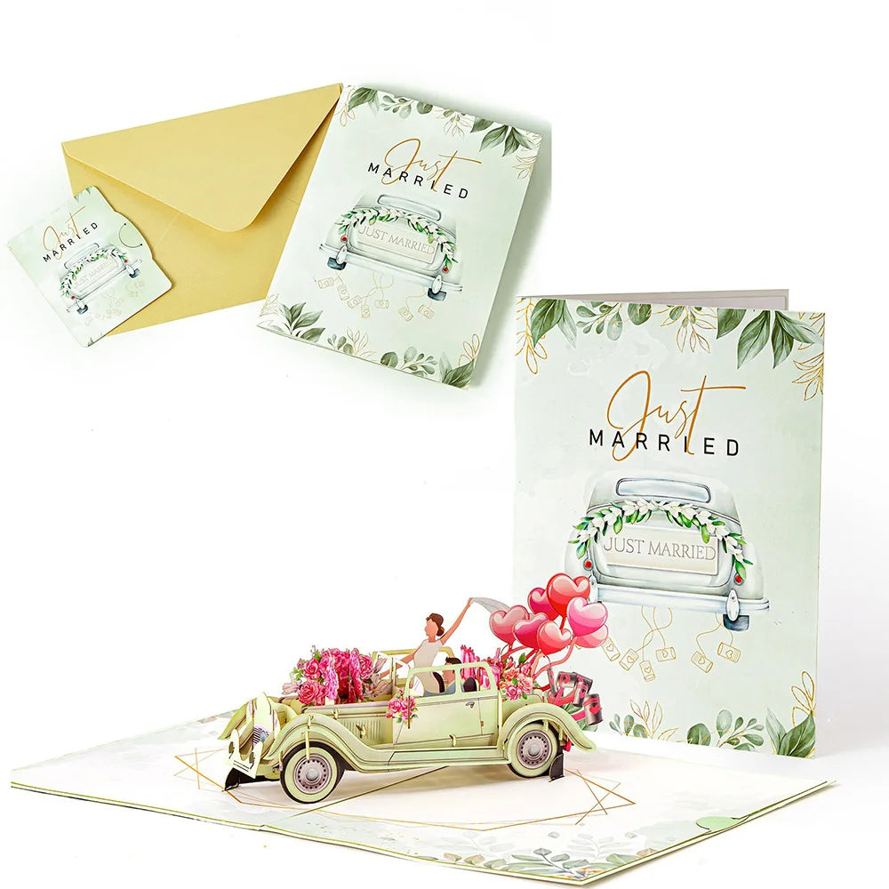 Premium 3D Pop-Up Flower Bouquet Card | Forever Floral Greeting Set