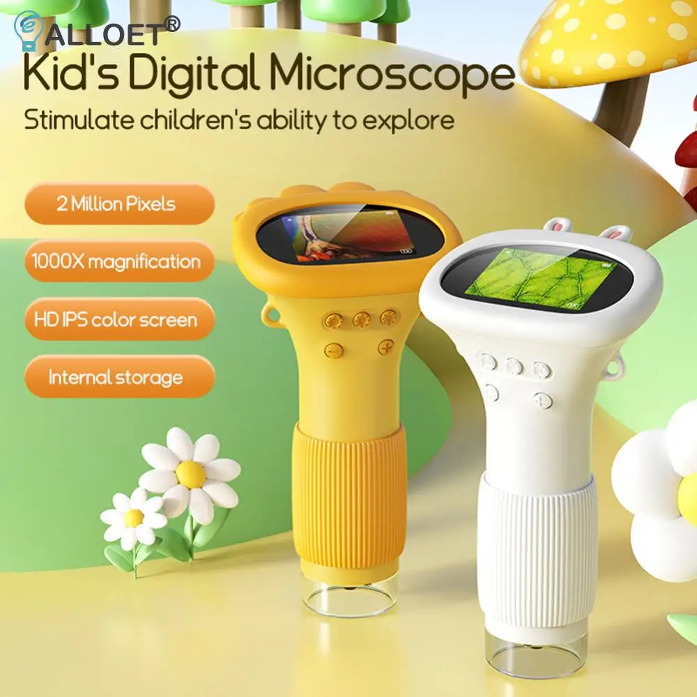 1000X Handheld Digital Microscope 2 Inch IPS Screen For Kids