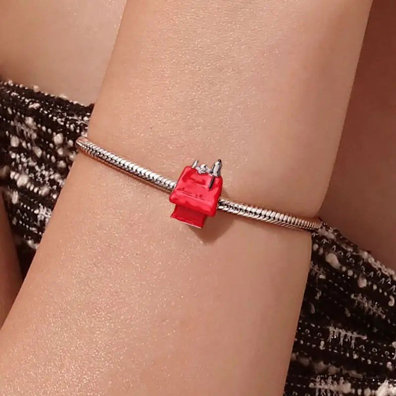 Miniso x Peanuts™ 925 Sterling Silver Snoopy Charm | Popcorn & Watermelon Edition