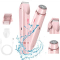 PureGlide™ 2 in 1 Electric Bikini Trimmer Shaver for Women, Dual Head Wet & Dry Hair Razor Waterproof with Detachable Heads | Precision Intimate & Body Hair Removal