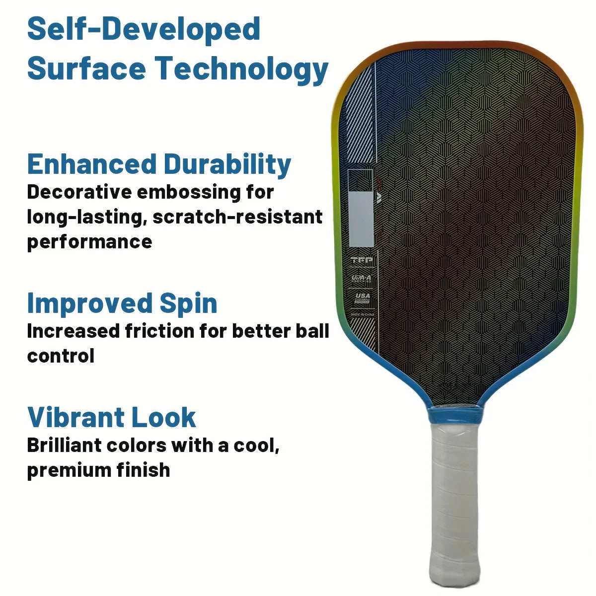 Perseus Pro IV Gen-4 Pickleball Paddle 16mm TechFlex Carbon Fiber USAP Certified Tournament Power