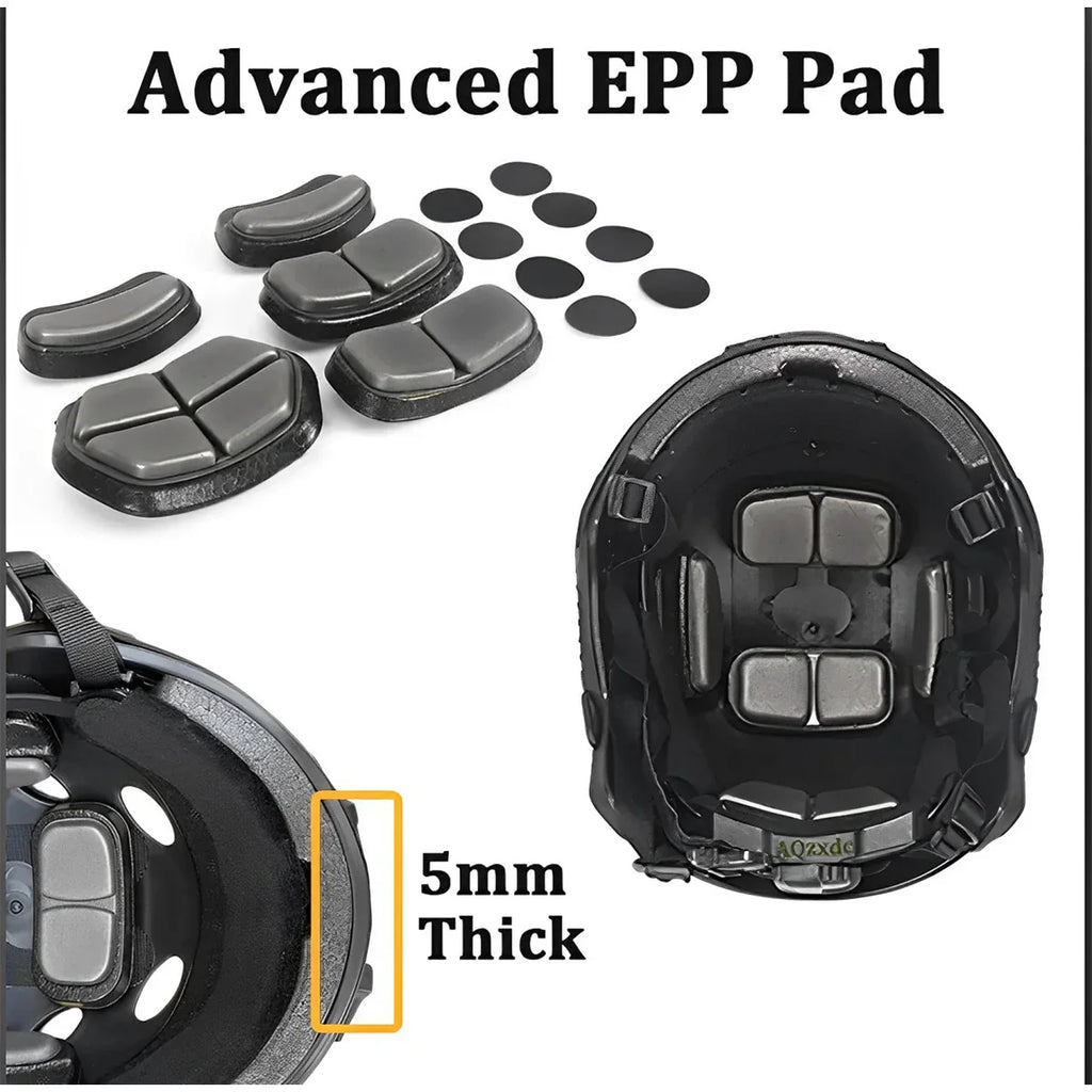 Tactical Airsoft Noise Reduction Military Headphones Night Vision Helmet Set with Flashlight