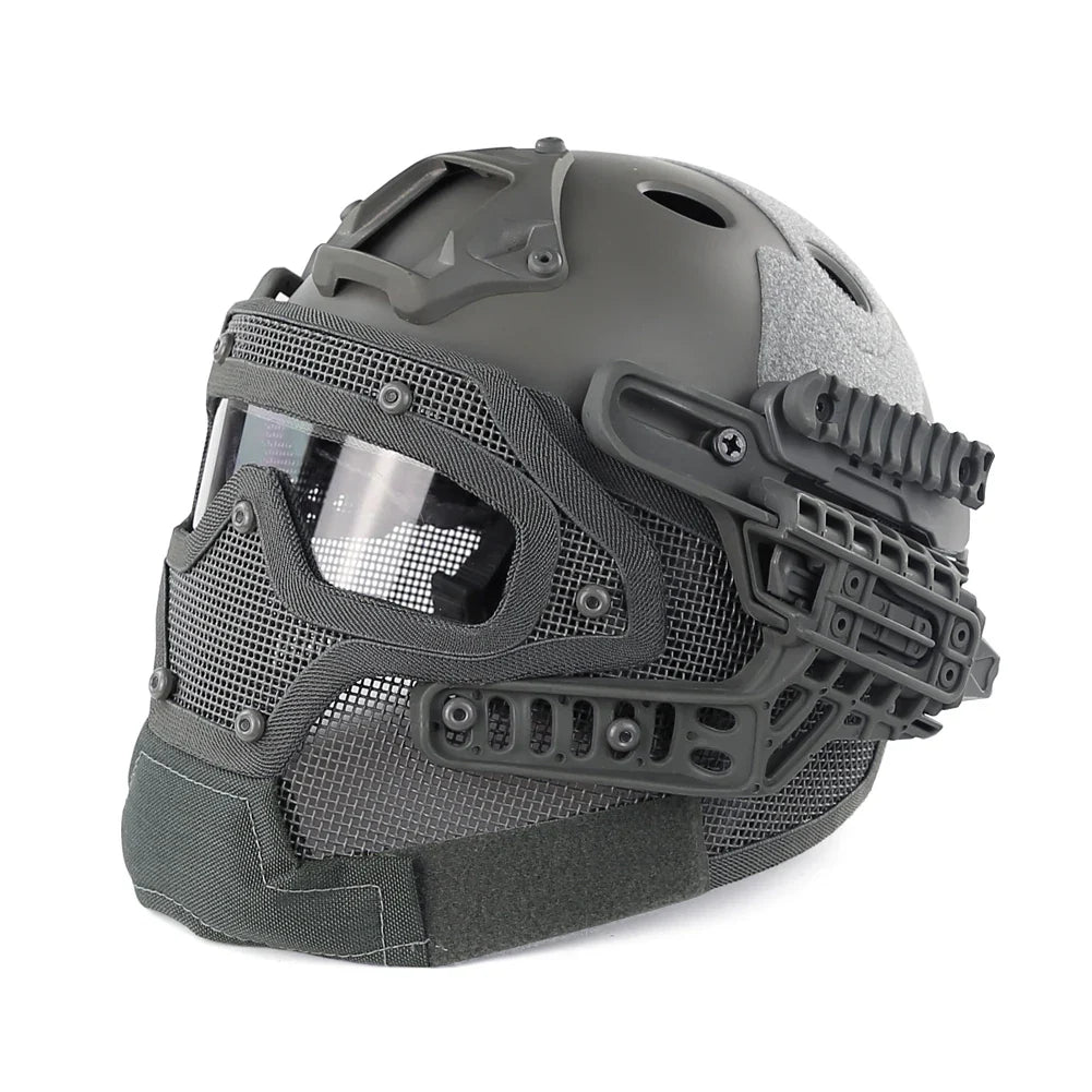 IronGuard™ Full-Protection Tactical Helmet | Integrated Steel Mesh System