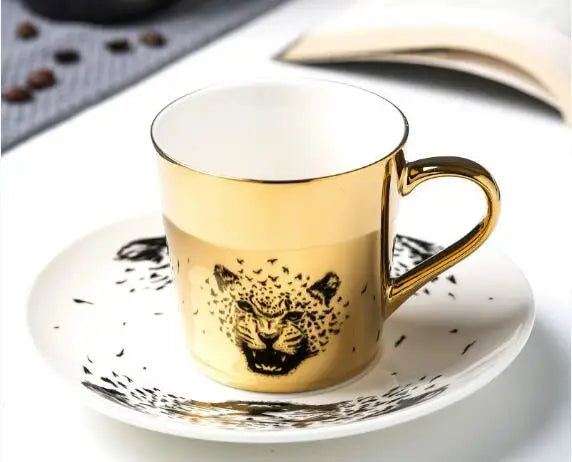Luycho Anamorphic Mirror Reflection Cup | Creative Horse & Hummingbird Coffee & Tea Set