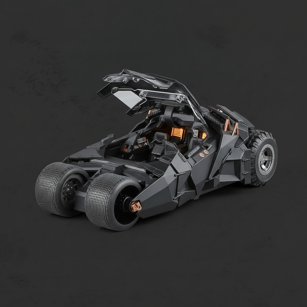 Detailed 1:18 Batmobile Model: The Dark Knight Trilogy