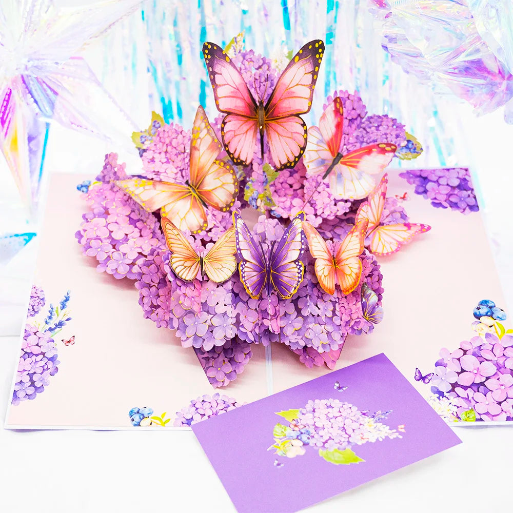 Premium 3D Pop-Up Flower Bouquet Card | Forever Floral Greeting Set