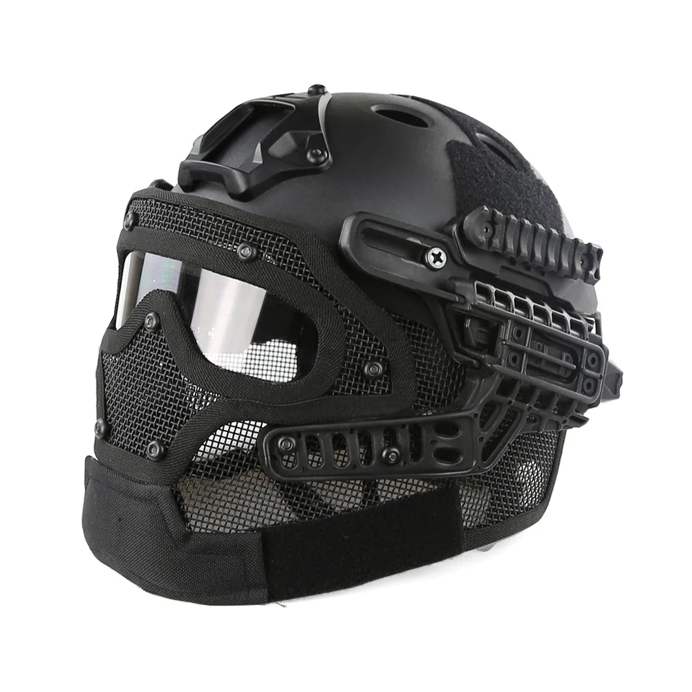 IronGuard™ Full-Protection Tactical Helmet | Integrated Steel Mesh System