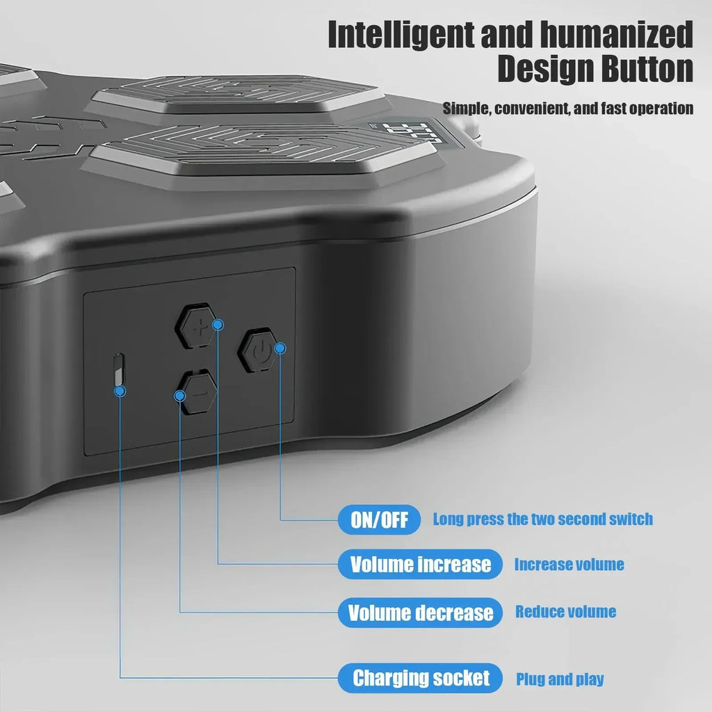 RhythmStrike: LED Music Boxing Machine with Gloves