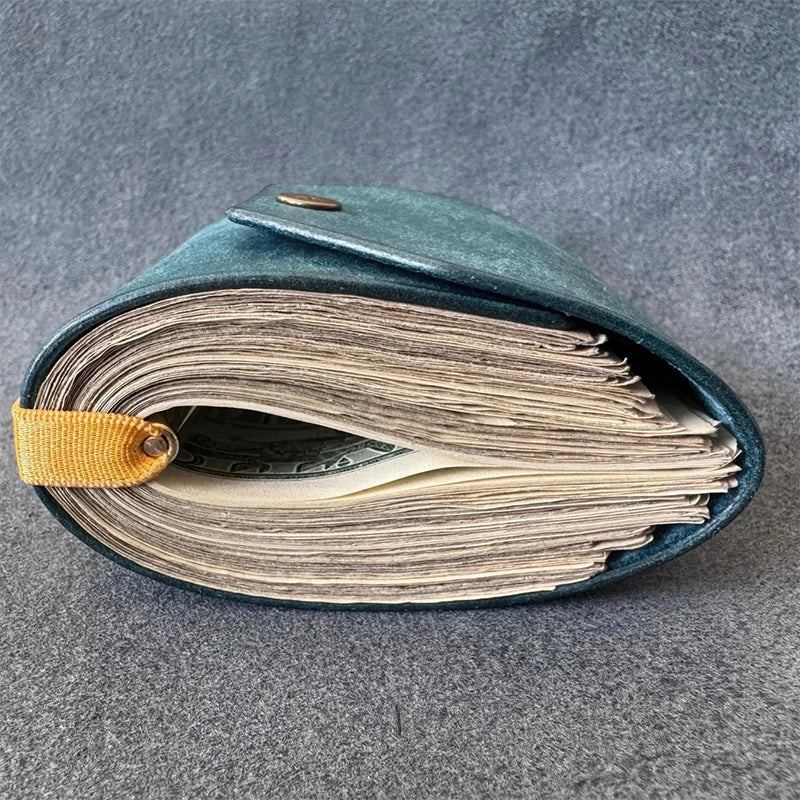 The Cash Wrap Leather Wallet – Luxury Compact Money Organizer & Fast Cash Access Holder