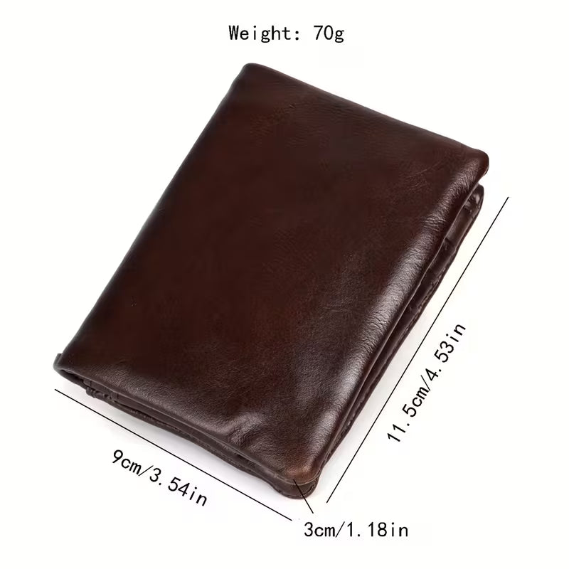 Top Grain Cowhide Men's Leather Wallet