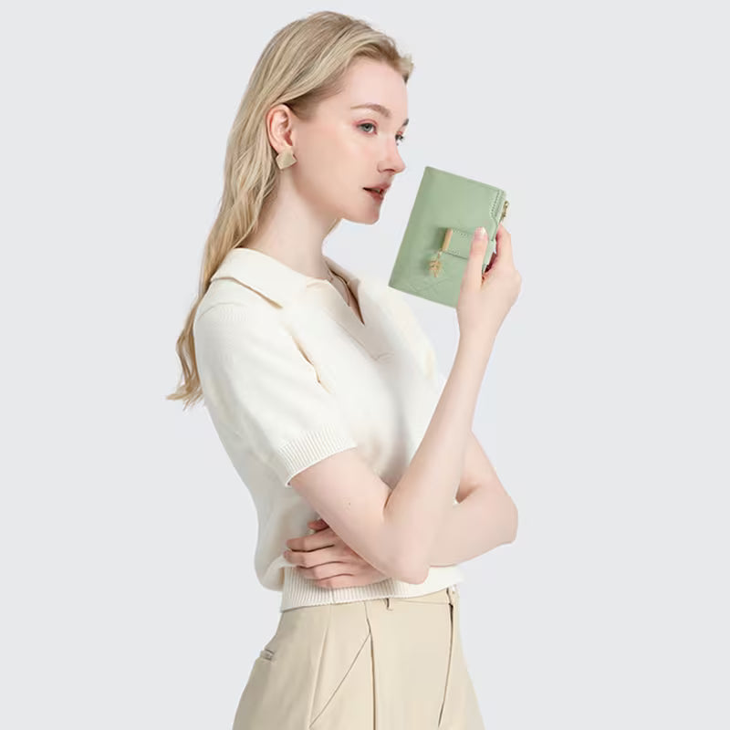 Women's Bifold Wallet with Card Holder & Snap Closure