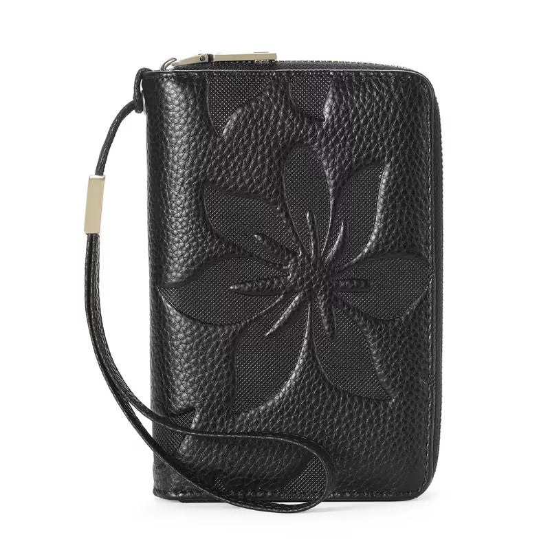 Women's Double Zipper Wallet with Card Holder