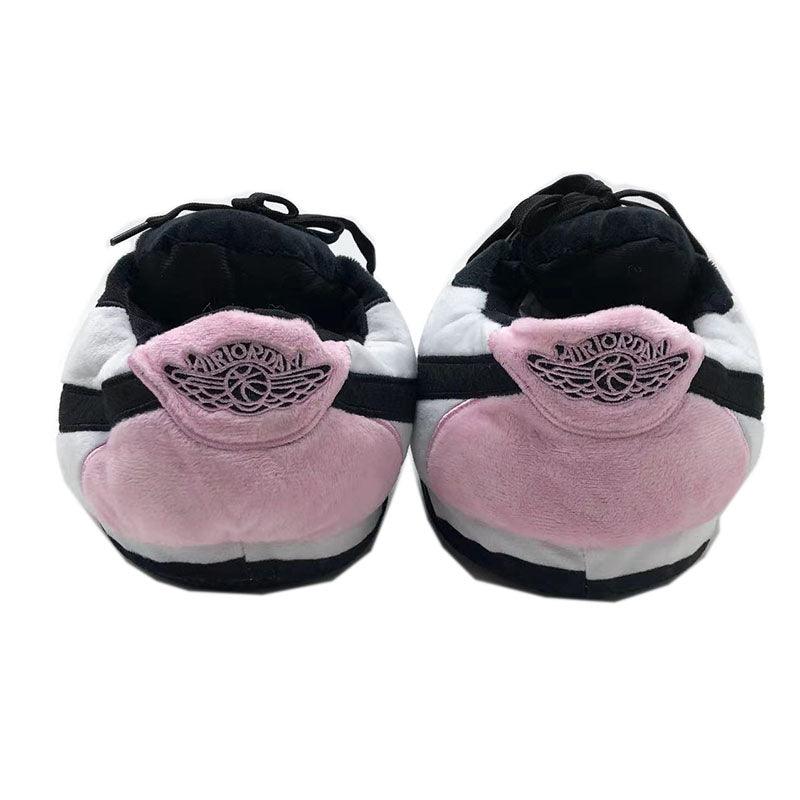 AJ1 Low Bubblegum Pink Jordan Sneaker Slippers - Best Plush House Shoes