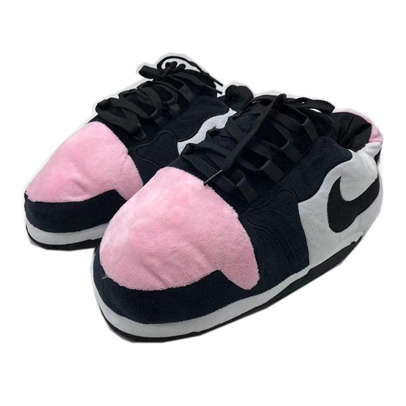 AJ1 Low Bubblegum Pink Jordan Sneaker Slippers - Best Plush House Shoes