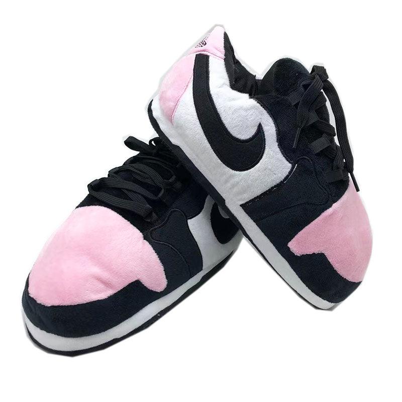 AJ1 Low Bubblegum Pink Jordan Sneaker Slippers - Best Plush House Shoes