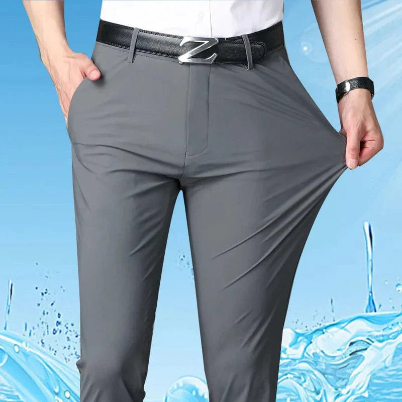 Men's Business Office Ice Silk Casual Pants