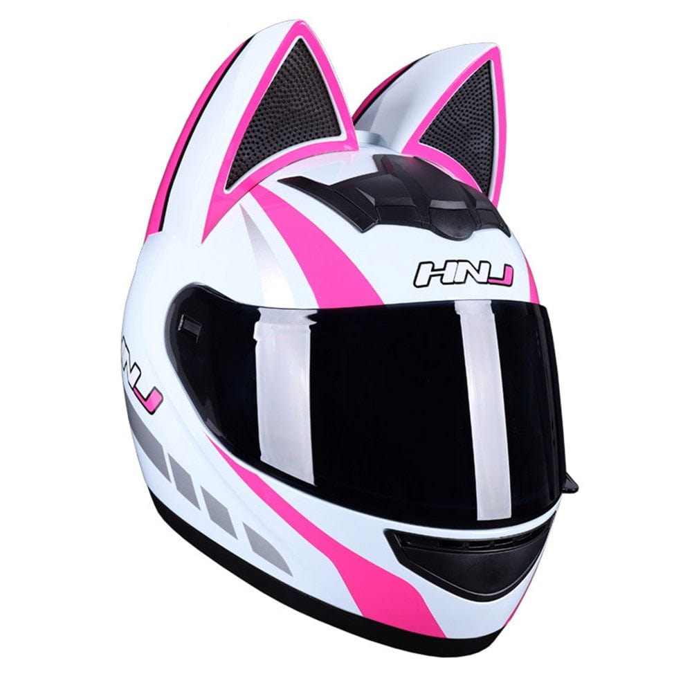 CatEars Detachable Cat-Ear Motorcycle Helmet DOT ECE Certified Limited Edition Full Face Anti-Fog