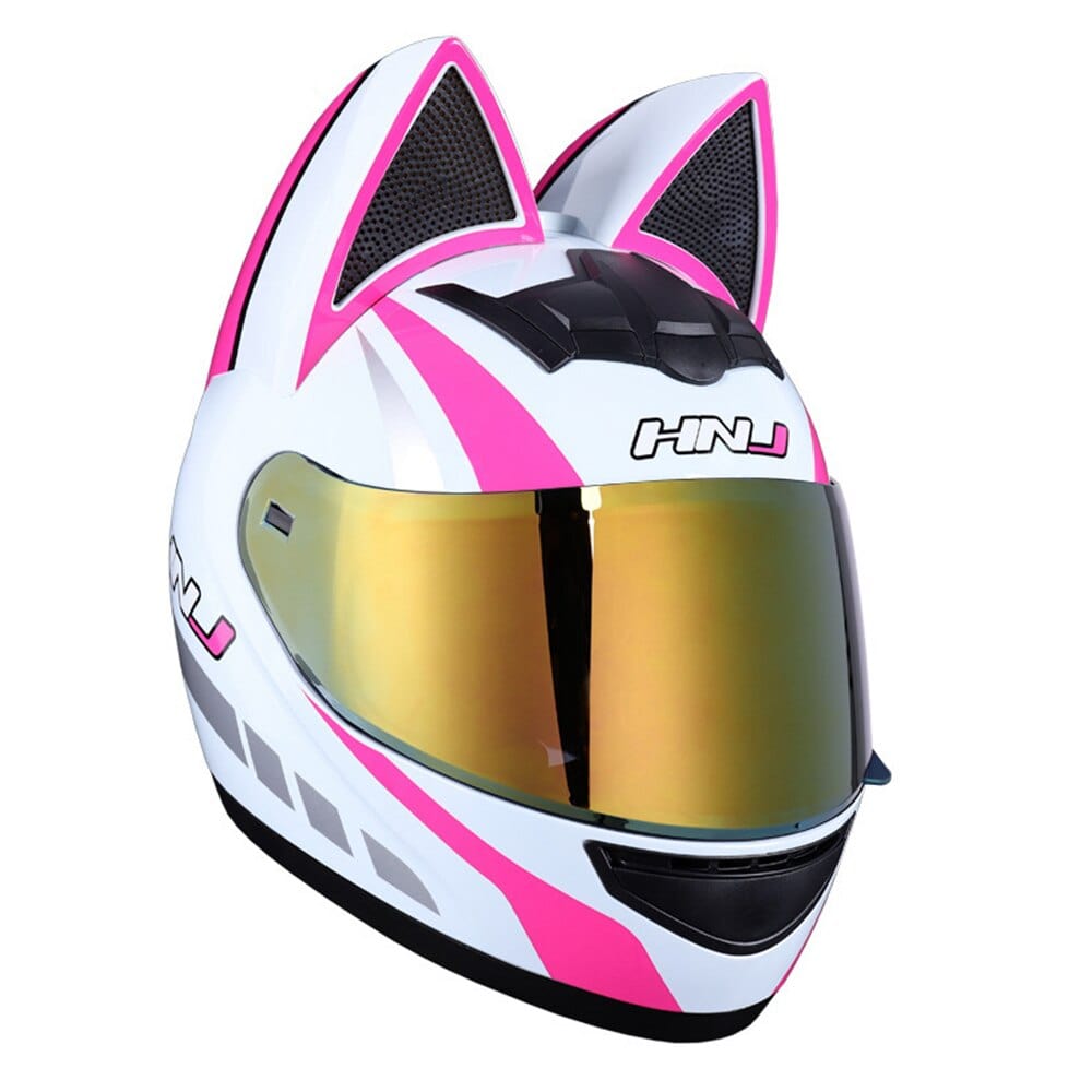 CatEars Detachable Cat-Ear Motorcycle Helmet DOT ECE Certified Limited Edition Full Face Anti-Fog