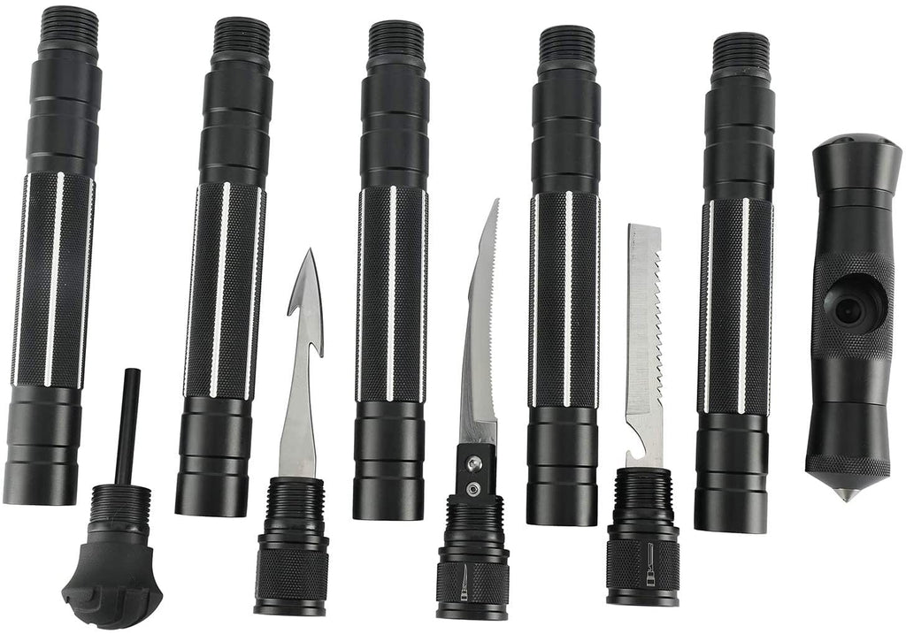 Heavy Duty Collapsible Walking Stick - Best Multifunctional Trekking Hiking Pole