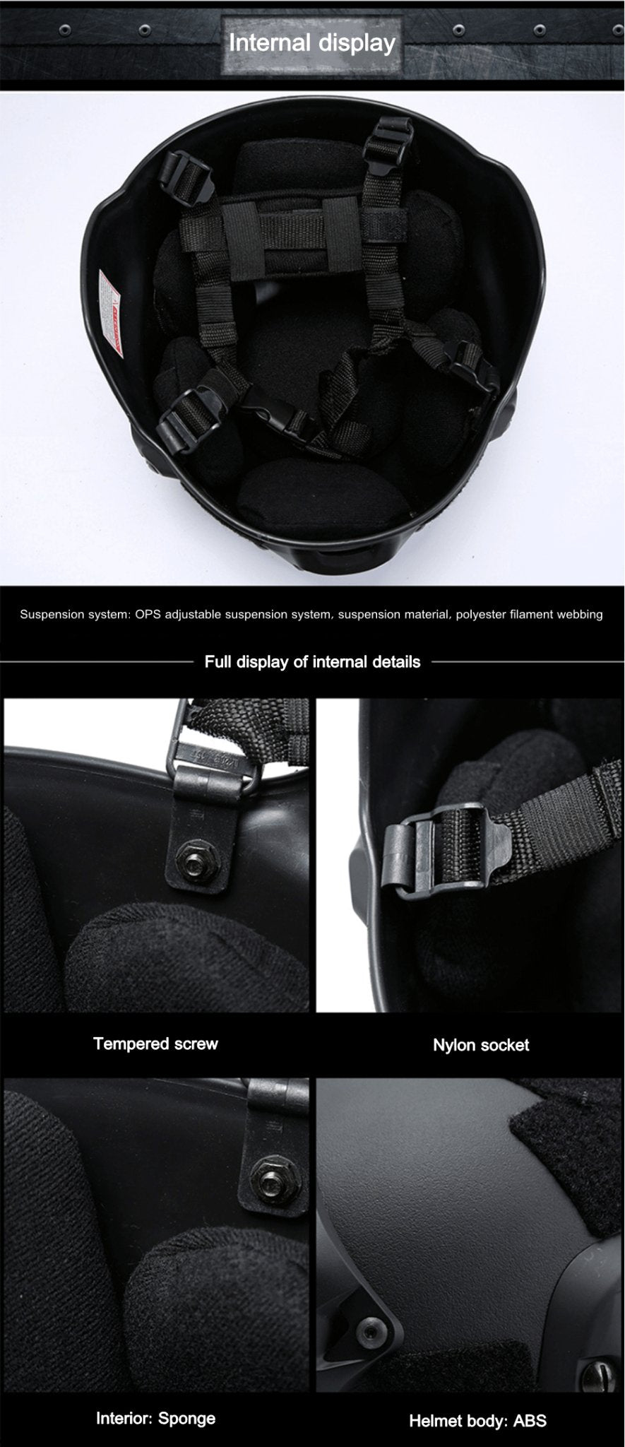 Lightweight Tactical Helmet Gear