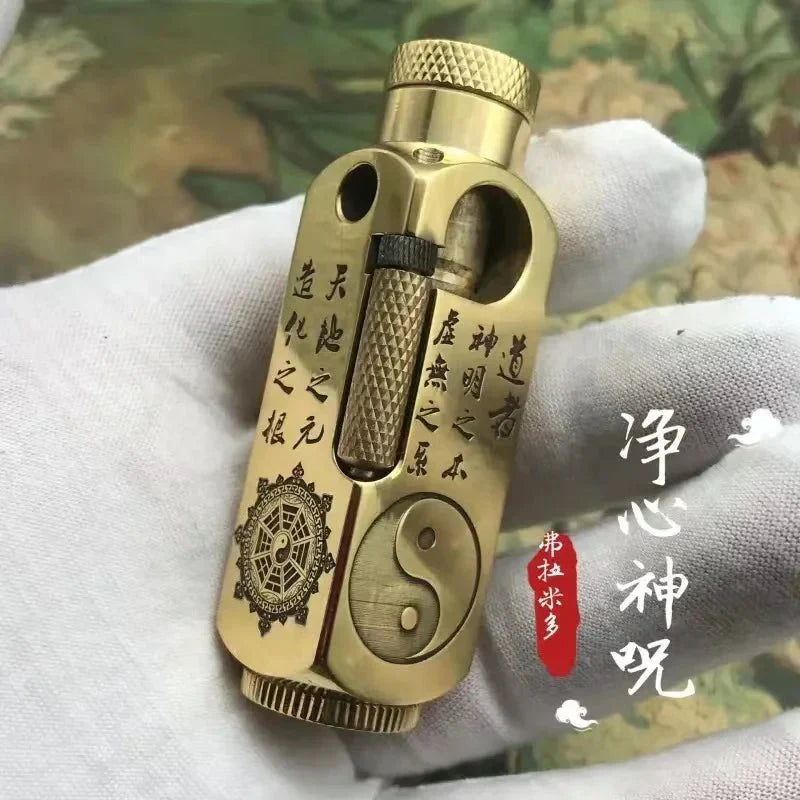 Luxury Japanese Brass Lighter - Best Heavy-Duty Trench Windproof