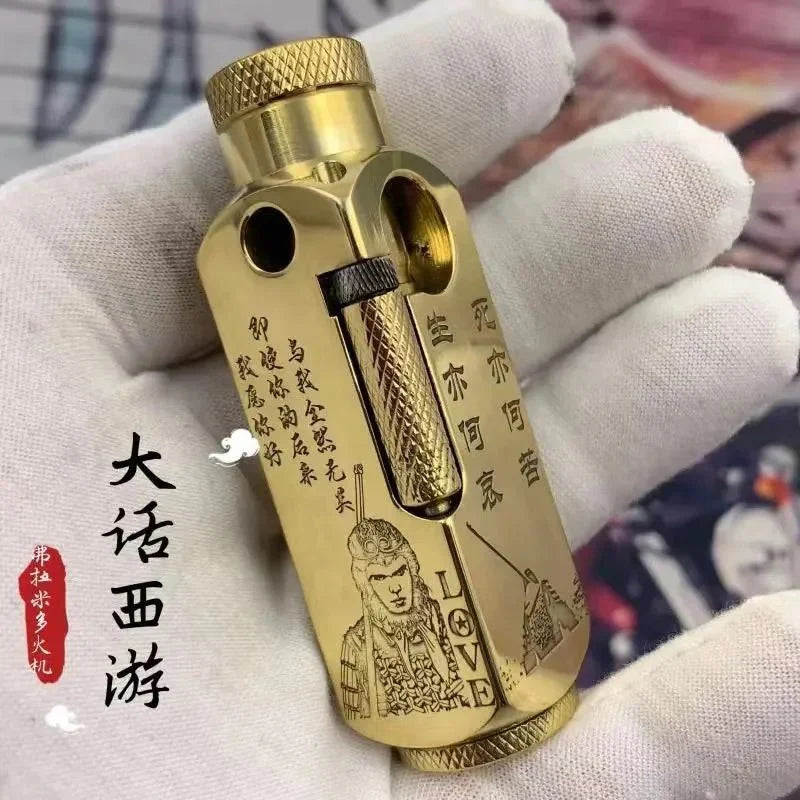Luxury Japanese Brass Lighter - Best Heavy-Duty Trench Windproof