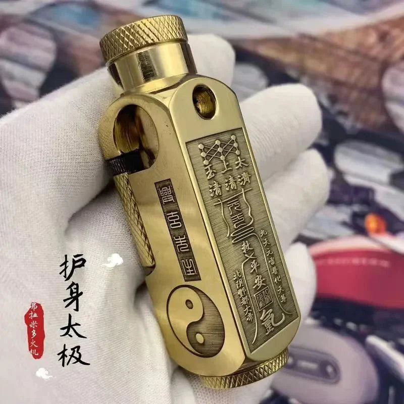 Luxury Japanese Brass Lighter - Best Heavy-Duty Trench Windproof