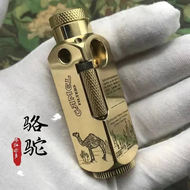 Luxury Japanese Brass Lighter - Best Heavy-Duty Trench Windproof