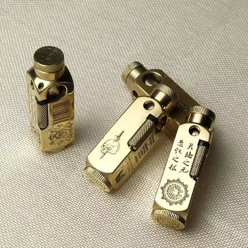 Luxury Japanese Brass Lighter - Best Heavy-Duty Trench Windproof