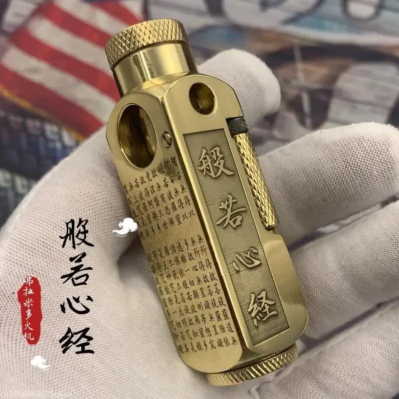 Luxury Japanese Brass Lighter - Best Heavy-Duty Trench Windproof