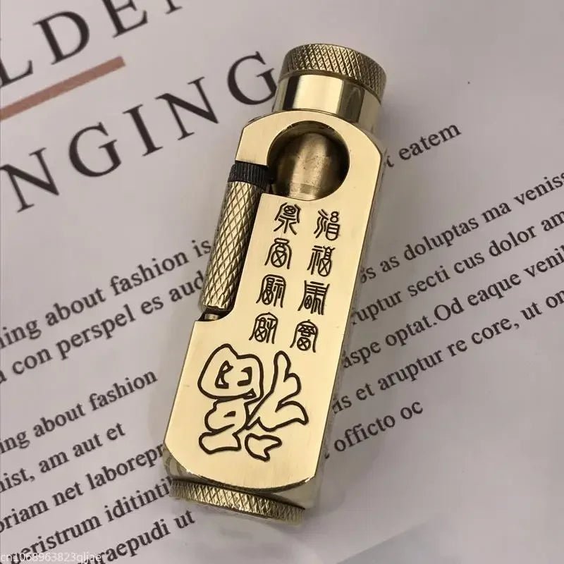 Luxury Japanese Brass Lighter - Best Heavy-Duty Trench Windproof