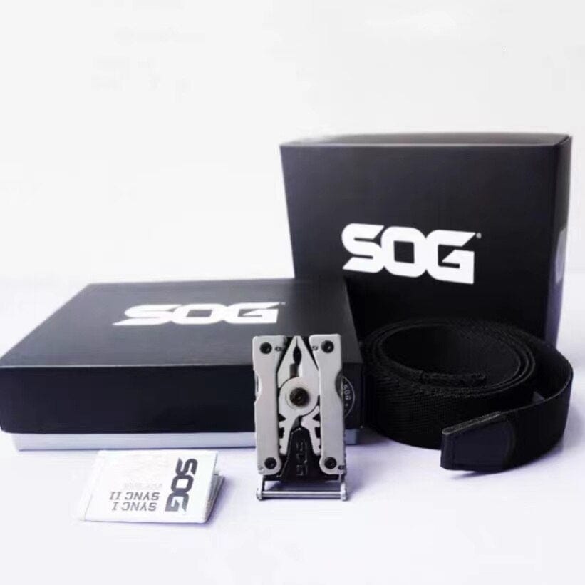 MacGyver SOG SN1001 Survival Multi-Tool Folding Belt 16-in-1 EDC Tactical Camping Hiking Gift